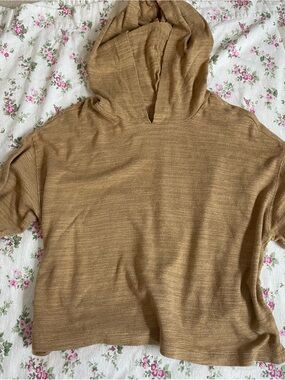 Old Navy Camel/Tan Cropped Hoodie Girls Size XL